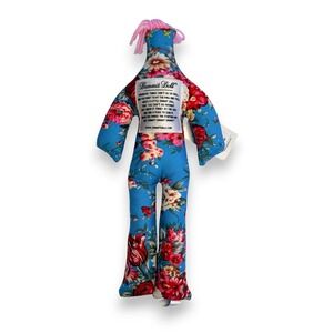 Dammit‎ Doll Blue Floral Fabric Stress Relief